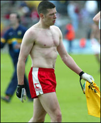 Sean Cavanagh troops off after the game