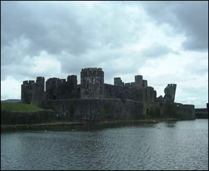 Paul Mason took this view of the impressive towers of Caerphilly Castle