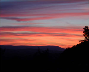 Sunset over the Blorenge, taken from Llanishen, Chepstow, by George Weston