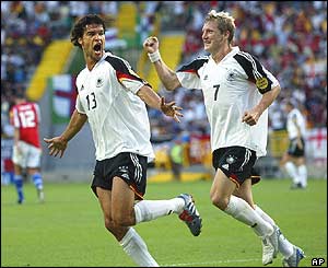 Michael Ballack and Bastian Schweinsteiger