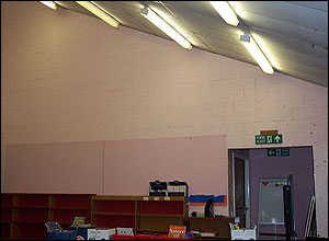 The school library before the mural 