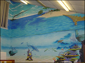 Mural in library