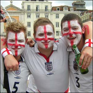 England fans prepare for match