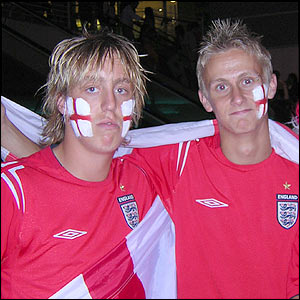 Dejected England fans