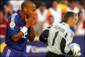 Thierry Henry rues his missed chance