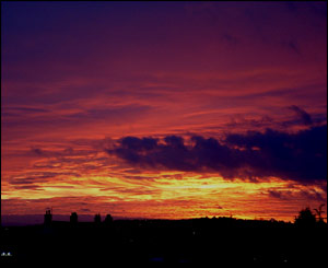 The dramatic sky above the Bristol Channel from Dinas Powys, as captured by Sue Foley 