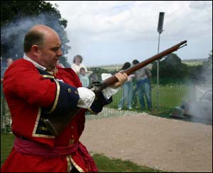 Bill Harriman demonstrating historic firearms at the BASC Wales Country fair, Bodelwyddan Castle, Denbighshire (Simon Clarke) 