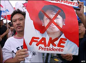 Manila protesters condemn the election result days before the inauguration