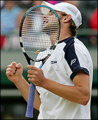 Roddick and Ancic will come on court with the American 30-40 down on his serve