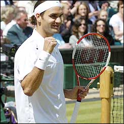 Federer gets set to defend his title as he books his place in sunday's final with a convincing win