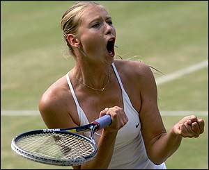 Sharapova celebrates her win