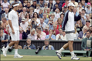 Roger Federer and Andy Roddick