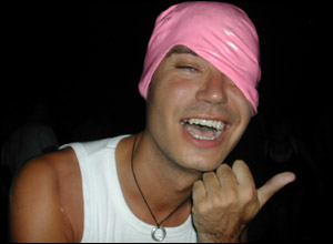 A reveller looks a little tired