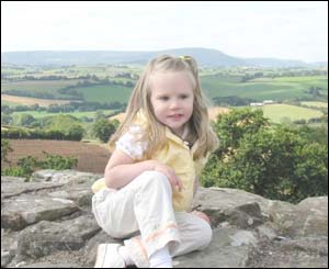 Katherine sitting on the tower at the White Castle in Monmouthshire (Mrs J Wilson, Newport)