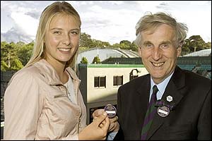 Maria Sharapova and All England Club chairman Tim Phillips