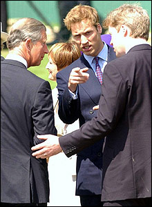 Prince Charles, Prince William and Earl Spencer