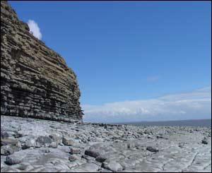 Tina Thomas took this image from the pebbles on Rhoose Point beach 