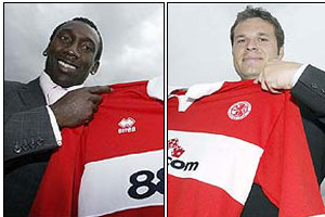 Mark Viduka and Jimmy Floyd Hasselbaink join Middlesbrough 