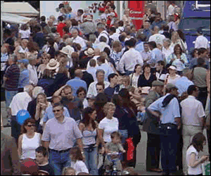 Thousands of show visitors 
