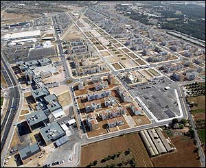 The athletes' village in Athens, photographed on 13 July