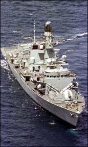 HMS Marlborough in 1999 helped to recover 9bn tonnes of cocaine