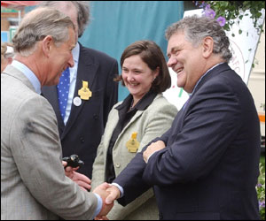 Prince Charles meeting comedian Max Boyce