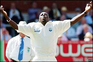 Collins and team-mate Dwayne Bravo stun England as they give the tourists hope in the first test