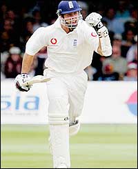 England captain Vaughan gets 101 not out and then declares setting the WI a total of 478 to win