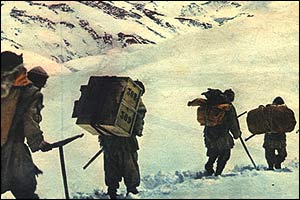 Climbers on first successful ascent of K-2 in 1954