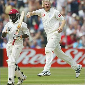 Ridley Jacobs is out for a duck as West Indies start to collapse