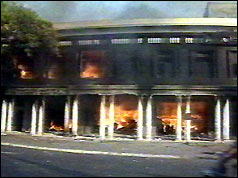 Connaught Palace shopping centre ablaze