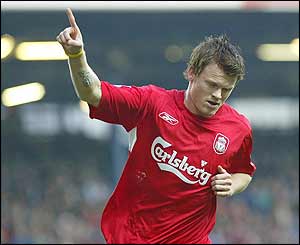 John Arne Riise scores for Liverpool