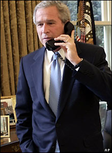 George Bush speaking to Senator Kerry 