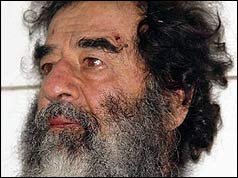 Saddam Hussein after capture