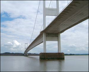 Severn Bridge from Beachley slipway (Karen Rudderham)