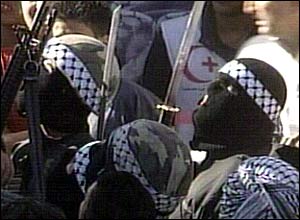 Masked gunmen in Ramallah