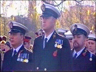 Officers from HMS Cardiff 