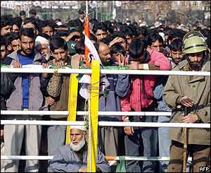 The audience in Srinagar
