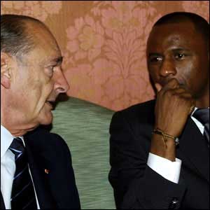 President Chirac and Patrick Vieira