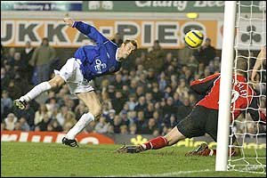 Ferguson heads home the winning goal