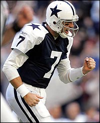 Cowboys quarterback Drew Henson celebrates a touchdown