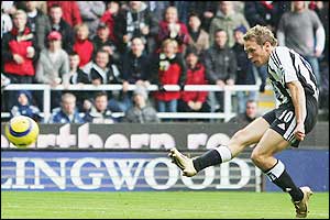 A firmly struck goal by Craig Bellamy gives Newcastle the start they wanted