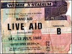 Live Aid ticket