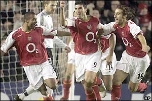Jose Antonio Reyes settles Arsenal's nerves with his early strike