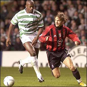 Andriy Shevchenko looks for the fixture's first goal