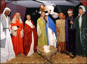 The celebrity nativity at Madame Tussauds
