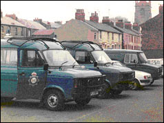 Police vans used in the Toxteth riots (photo supplied by Jeff Ashcroft)