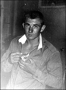 Seryoga Reznik and his pet (photo courtesy of afghanwar.spb.ru)