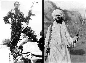 Vasily Bobok, Soviet officer, in uniform and in disguise (photo courtesy of afghanwar.spb.ru)