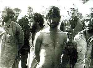 Captured mujahideen at Asadabad, 1987 (photo courtesy of afghanwar.spb.ru)